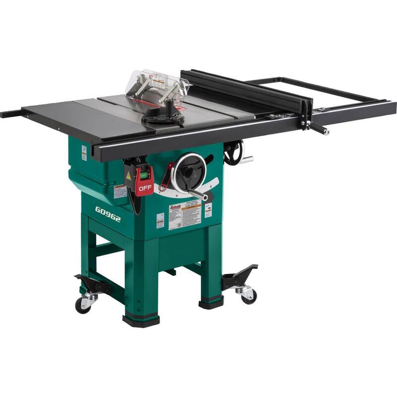 Sierra de mesa híbrida con soporte abierto de 10 pulgadas y 2 HP - G0962 de Grizzly Industrial