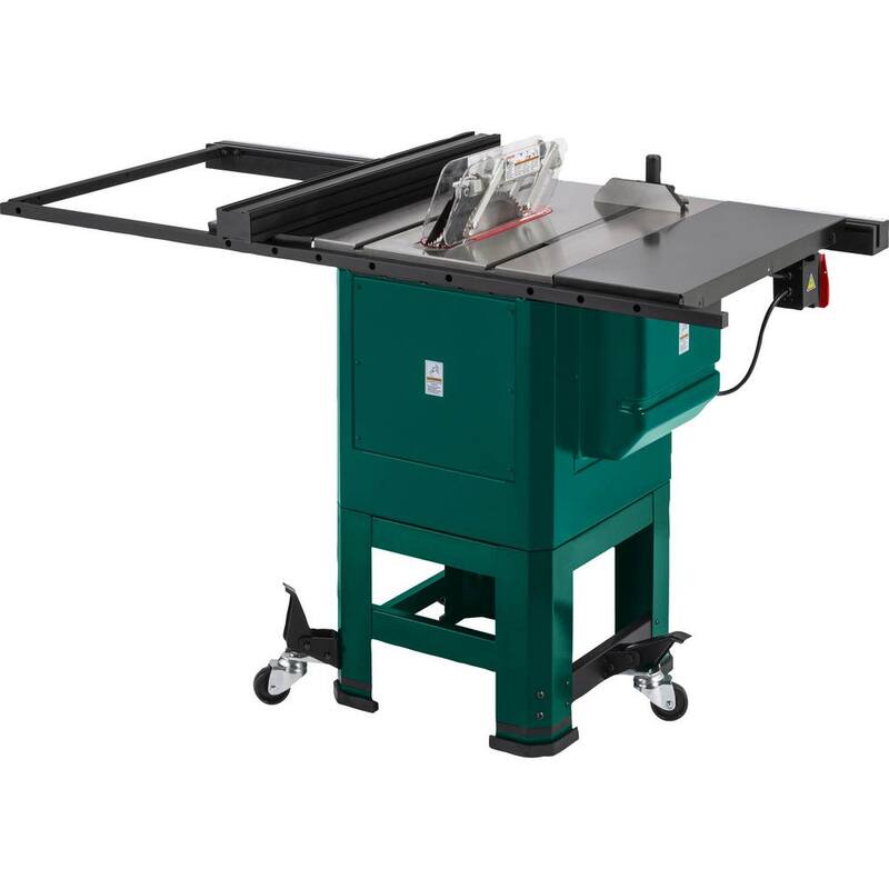 Sierra de mesa híbrida con soporte abierto de 10 pulgadas y 2 HP - G0962 de Grizzly Industrial