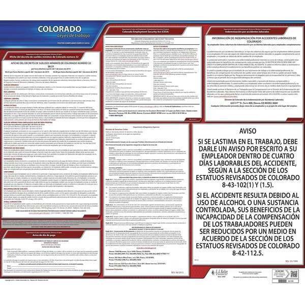 Jj Keller Labor Law Poster, State Labor Law, CO - 200-CO