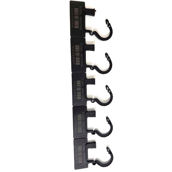 Global Industrial One Piece Padlock Seal, Black, 100PK - 670484BK