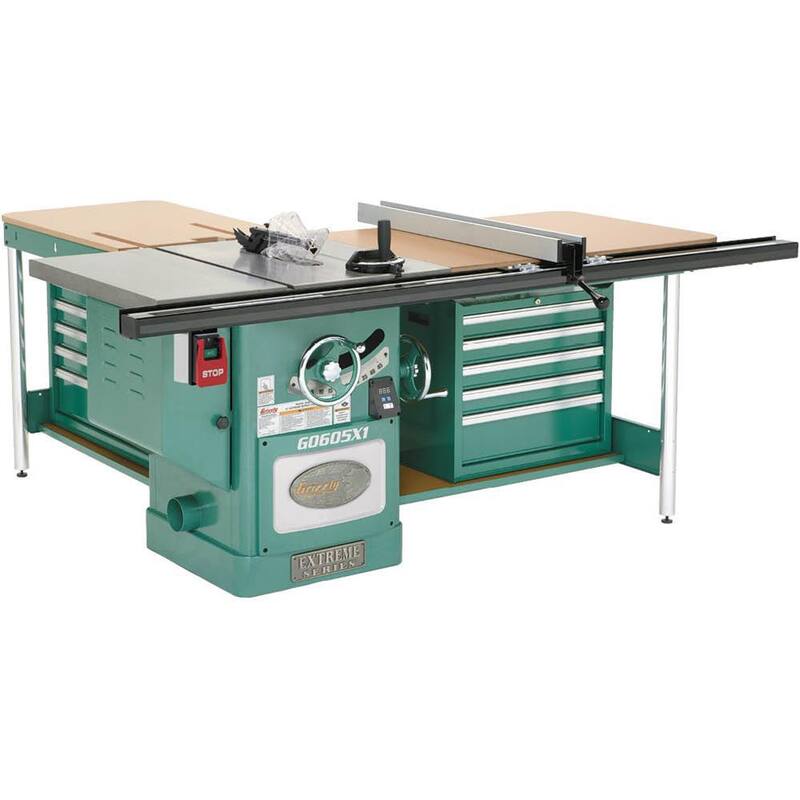 Sierra de mesa extrema de Grizzly Industrial de 12 pulgadas y 5 HP, 220 voltios - G0605X1