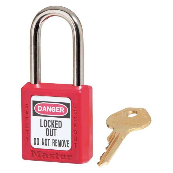 Master Lock Lockout Padlock, KA, Red, 1-3/4"H - 410KAW400RED-3XX1331