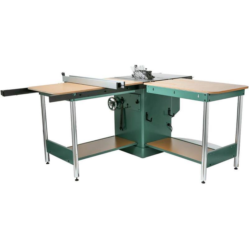 Si no debes traducir la marca del producto, el título en español sería: Sierra de mesa de gabinete pesada de 10 pulgadas y 5 HP de Grizzly Industrial - G0652