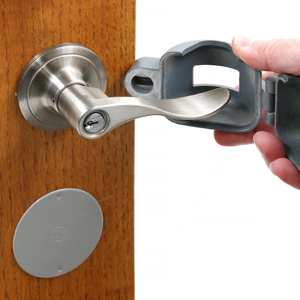 Prime-Line Lock-Out Device Handle Lock, Key to Block Access to Keyhole, Round Doorknobs Max Dia. 2-7/8in - S 4181