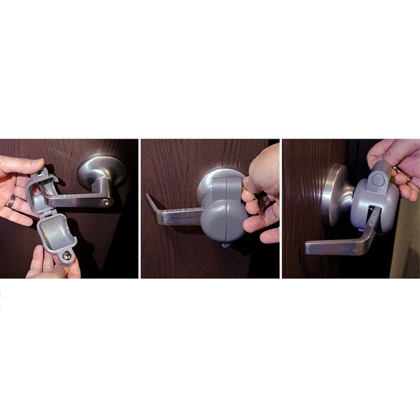 Prime-Line Lock-Out Device Handle Lock, Key to Block Access to Keyhole, Round Doorknobs Max Dia. 2-7/8in - S 4181