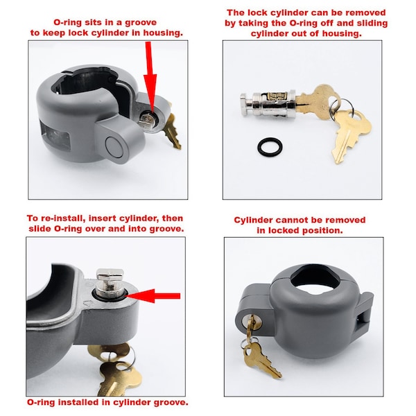 Prime-Line Lock-Out Device Handle Lock, Key to Block Access to Keyhole, Round Doorknobs Max Dia. 2-7/8in - S 4181
