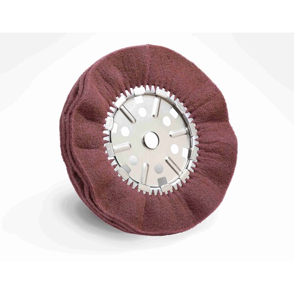 Scotch-Brite Satin Pleated Buff Wheel, 12inx2inx3/4 in 4A FIN, 5/pk - 7010295263