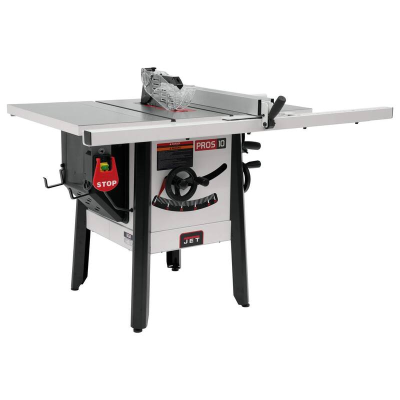 Sierra de mesa Jet ProShop II de 10 pulgadas con alas de fundición de 30 pulgadas para cortes longitudinales JPS-10 - 725000K