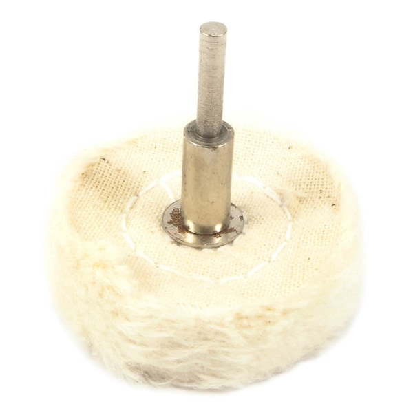 Forney Buffing Wheel, Cotton, 1-1/2 in x 1/8 in Shaft - 60204