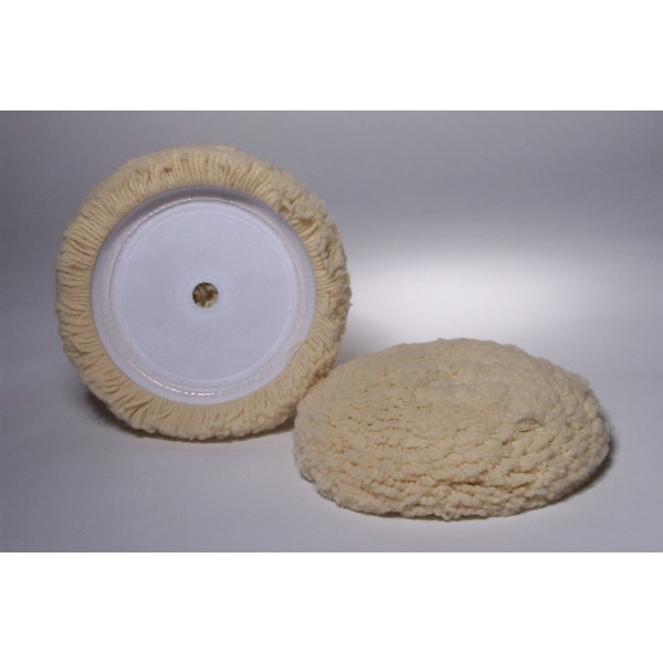 Car Dealer Depot Hi-Buff HOOK AND LOOP Wool Buffing Pad - 7.5" X 1.5" - HB 175