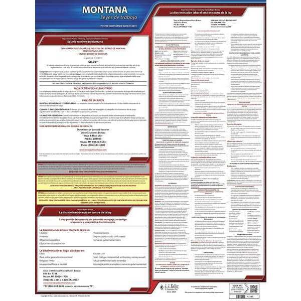 Jj Keller Labor Law Poster, State Labor Law, MT - 200-MT