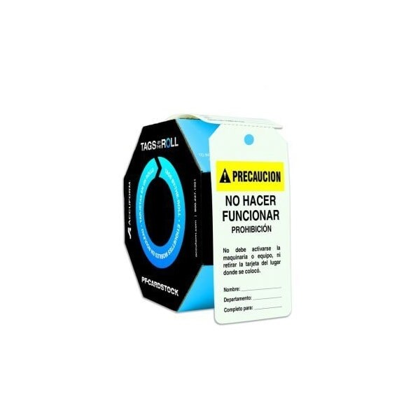 Accuform Caution, PF-Cardstock, 6-5/8 in Width, 3-5/8 in Height - SHTAR621