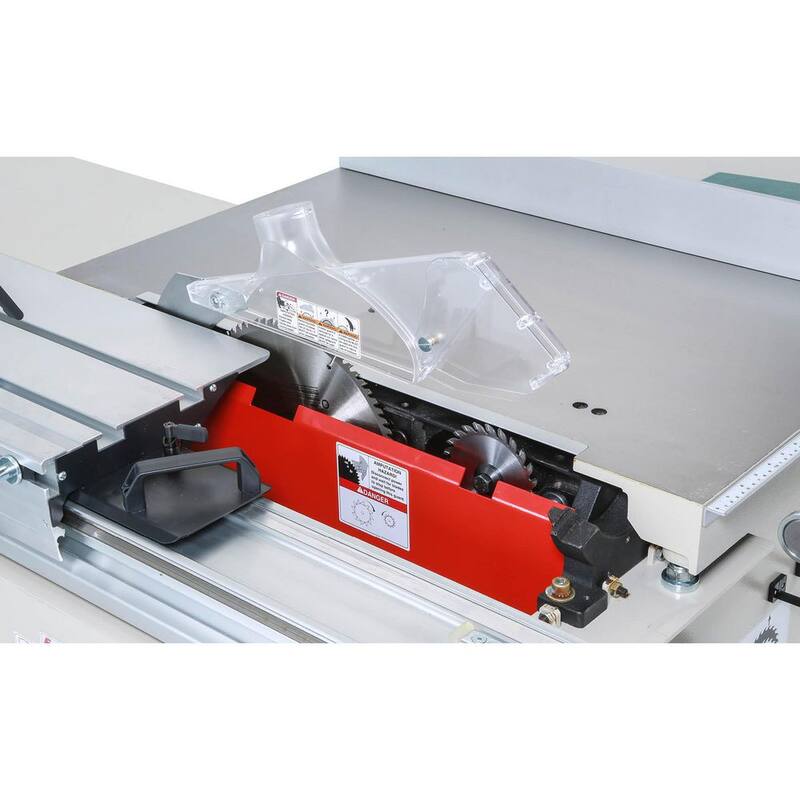 Sierra de mesa deslizante compacta de 12 pulgadas con motor de 7-1/2 HP y 3 fases - G0820 de Grizzly Industrial