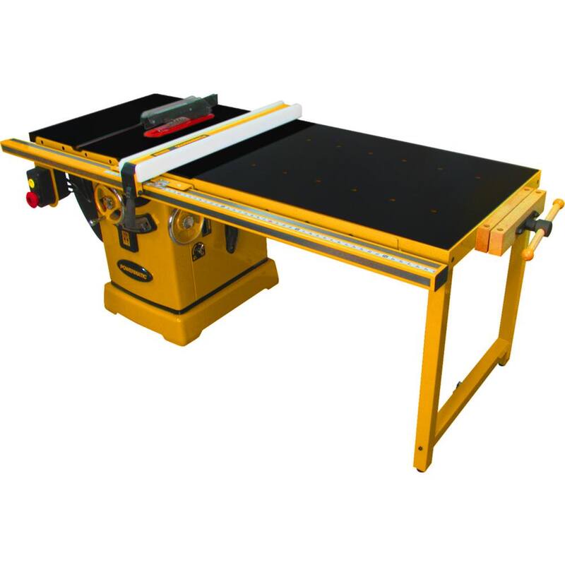 Sierra de mesa Powermatic ArmorGlide PM2000T de 10 pulgadas, 50 pulgadas de capacidad de corte, banco de trabajo, 5HP, 3 fases, 460V - PM9-PM25350WKT-4