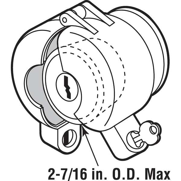 Prime-Line Prime-Line Painted Diecast Indoor and Outdoor Door Knob Lock-Out - S 4180