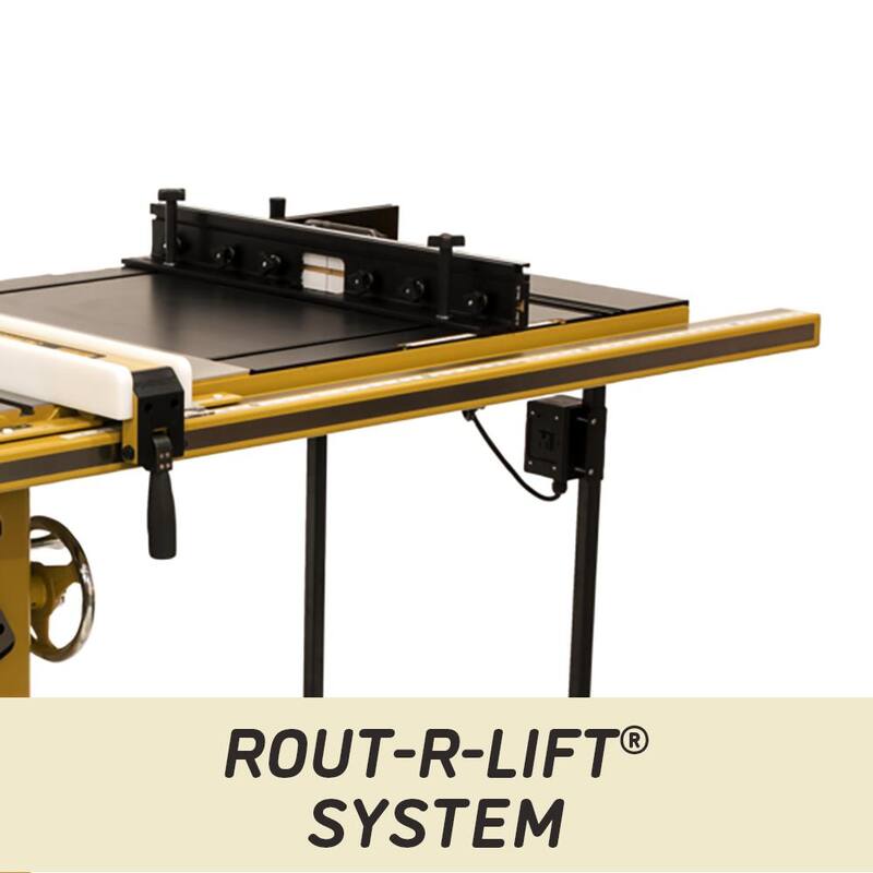 Si_Style320Mesa de sierra circular Powermatic PM2000B de 230 voltios, 3 HP, 1 fase, 50 pulgadas con cerca Accu-Fence y elevador de router - PM23150RK