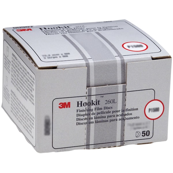 3M Finishng Film Abrsive Disc, 260L, 00955, 5 - P600