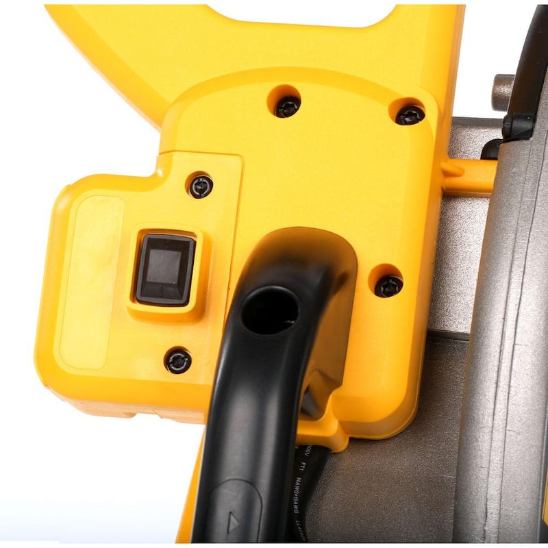 Sierra ingletadora compuesta deslizante de doble bisel DEWALT de 15 amperes y 12 pulgadas con tecnología XPS, llave de hoja y prensa de material - DWS780