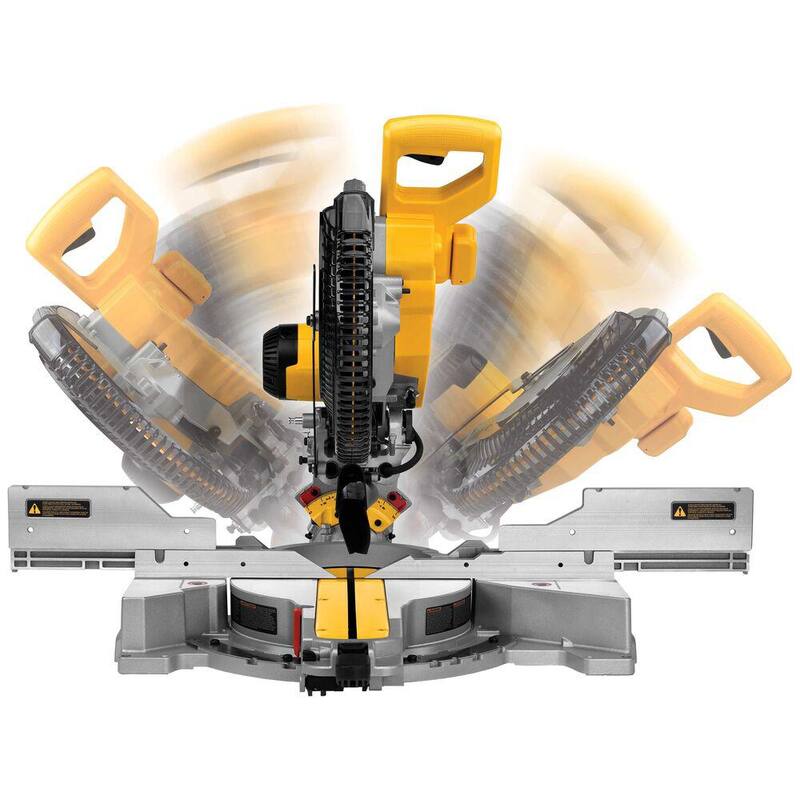 Siemens 15 A Amoladora Ingleteadora Compuesta Deslizante de Doble Bisel de 12 pulgadas con Llave de Hoja y Sujetador de Material - DWS779