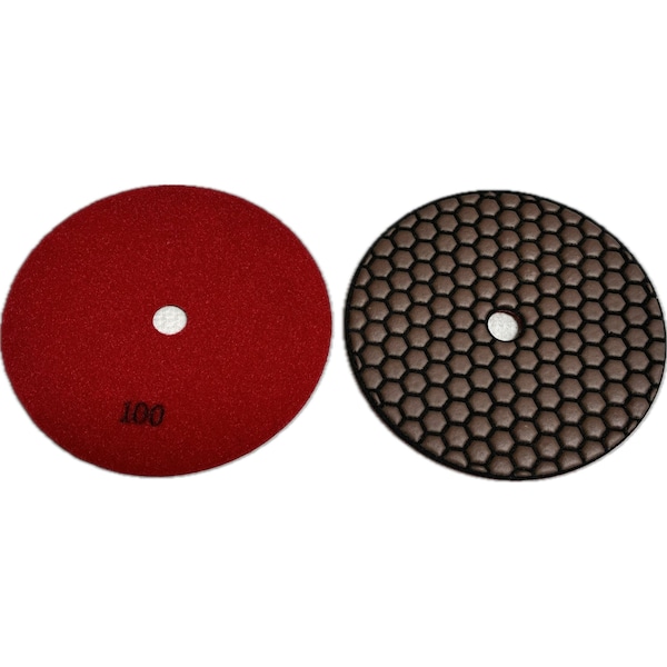 Vantage Product Honey Comb Dry Polishing Pad, Concrete Finishing, 7'' - R-FB7HC0100