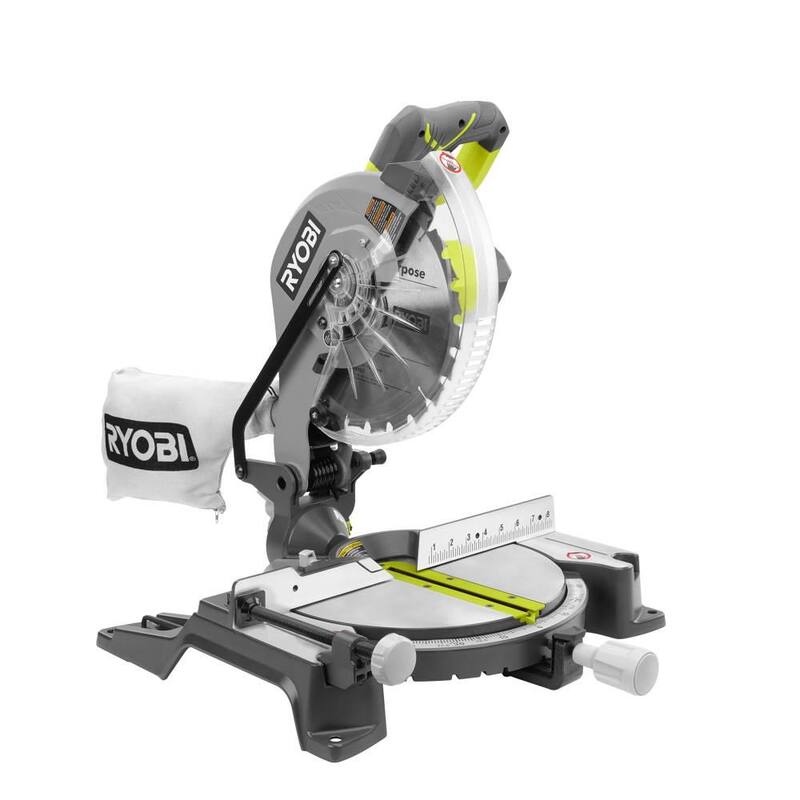 Sierra inglete compuesta con cable de 14 amperes y 10 pulgadas con indicador de línea de corte LED - TS1346