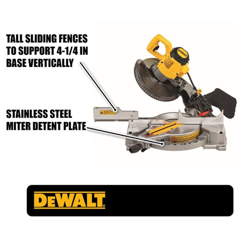 Sierra ingletadora compuesta de bisel sencillo DEWALT de 15 amperios y cable de 10 pulgadas - DWS713