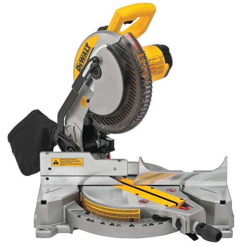 Sierra ingletadora compuesta de bisel sencillo DEWALT de 15 amperios y cable de 10 pulgadas - DWS713
