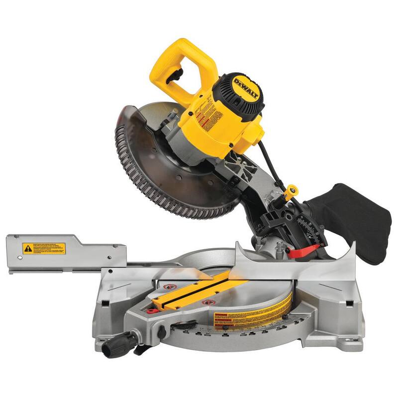 Sierra ingletadora compuesta de bisel sencillo DEWALT de 15 amperios y cable de 10 pulgadas - DWS713