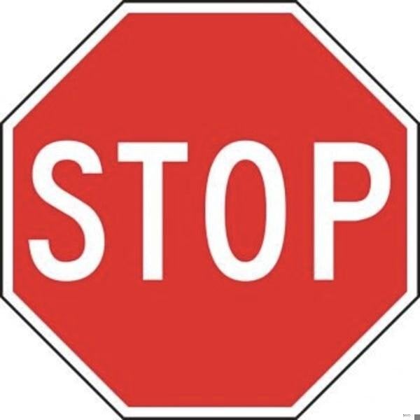 Accuform Safety Sign STOP 18 in OCTAGON MVHR473XT - MVHR473XT