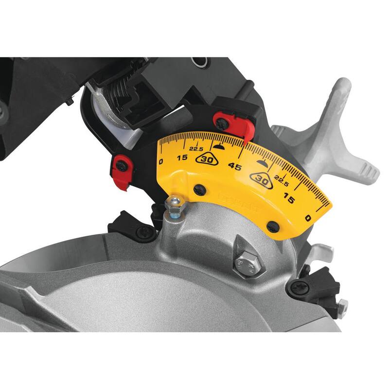 Sierra ingleteadora compuesta de doble bisel DEWALT de 15 amperes y 12 pulgadas con cable - DWS716