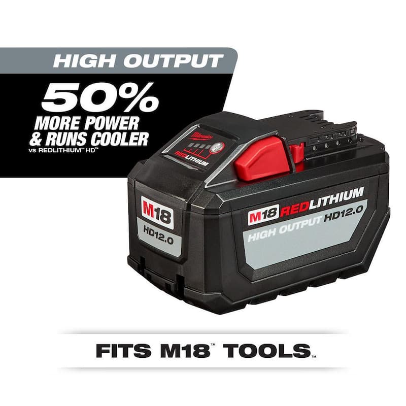 Sierra ingleteadora compuesta deslizante de doble bisel Milwaukee M18 FUEL 18V de 12 pulgadas con batería y soporte - 2739-21HD-48-08-0551