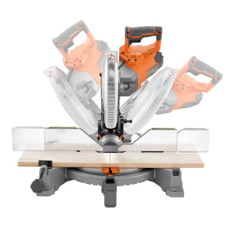 Sierra ingleteadora de bisel doble con cable de 15 amperios y 10 pulgadas con indicador de línea de corte LED - R4113