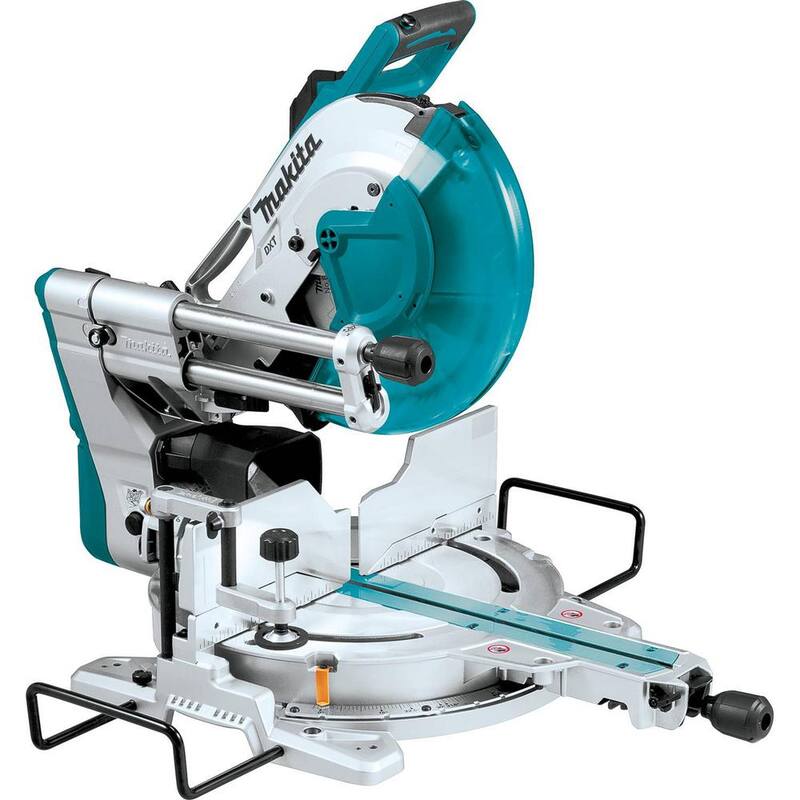 Sierra ingletadora compuesta deslizable de doble bisel de 12 pulgadas y 15 amperios de Makita con láser - LS1219L