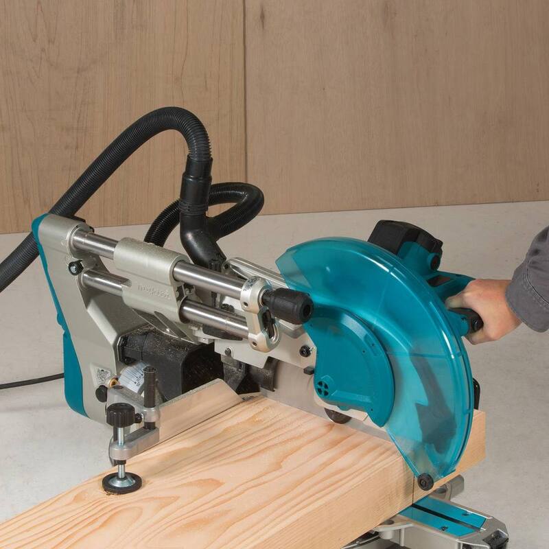 Sierra ingletadora compuesta deslizable de doble bisel de 12 pulgadas y 15 amperios de Makita con láser - LS1219L
