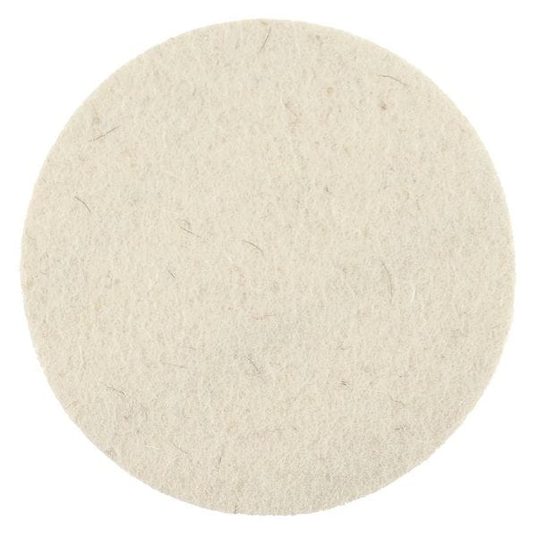 Mirka Felt Polish Pad, 5"x0.25" Grip, Wht, PK2 - MPADFP-5