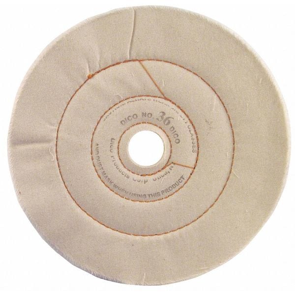 Dico Cushion Sewn Buffng Wheel, 2" dia. x 1/2" - 7000121