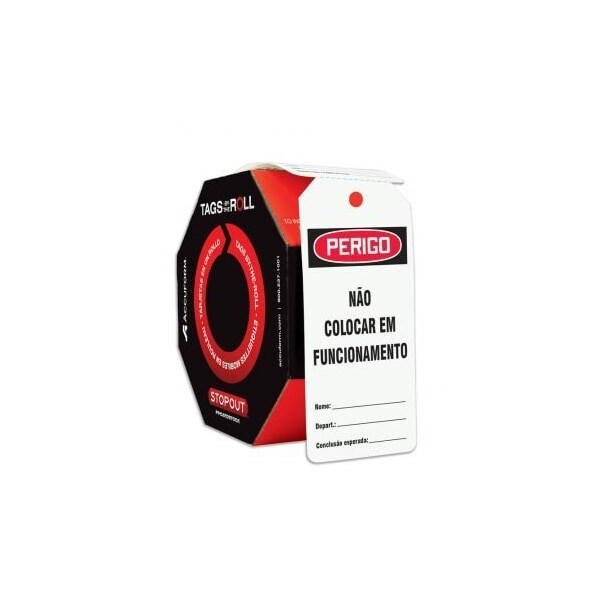 Accuform Spanish Tags By-The-Roll, Danger Do Not Use, PF-Cardstock, 250/Rl - TAR143