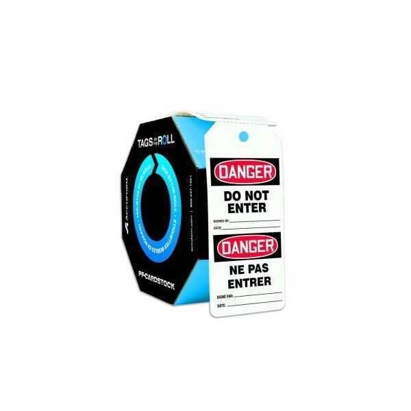 Accuform Danger, PF-Cardstock, 6-5/8 in Width, 3-5/8 in Height - FBTAR140