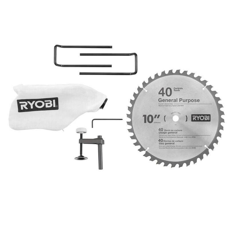 Sierra ingleteadora compuesta deslizante con cable de 15 amperes y 10 pulgadas y soporte rápido universal para sierra ingleteadora - TSS103-A18MS01G