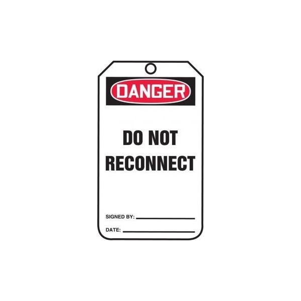 Accuform Danger, RP-Plastic, 3-1/4 in Width, 3/8 in Height, , 25 PK - MDT627PTP