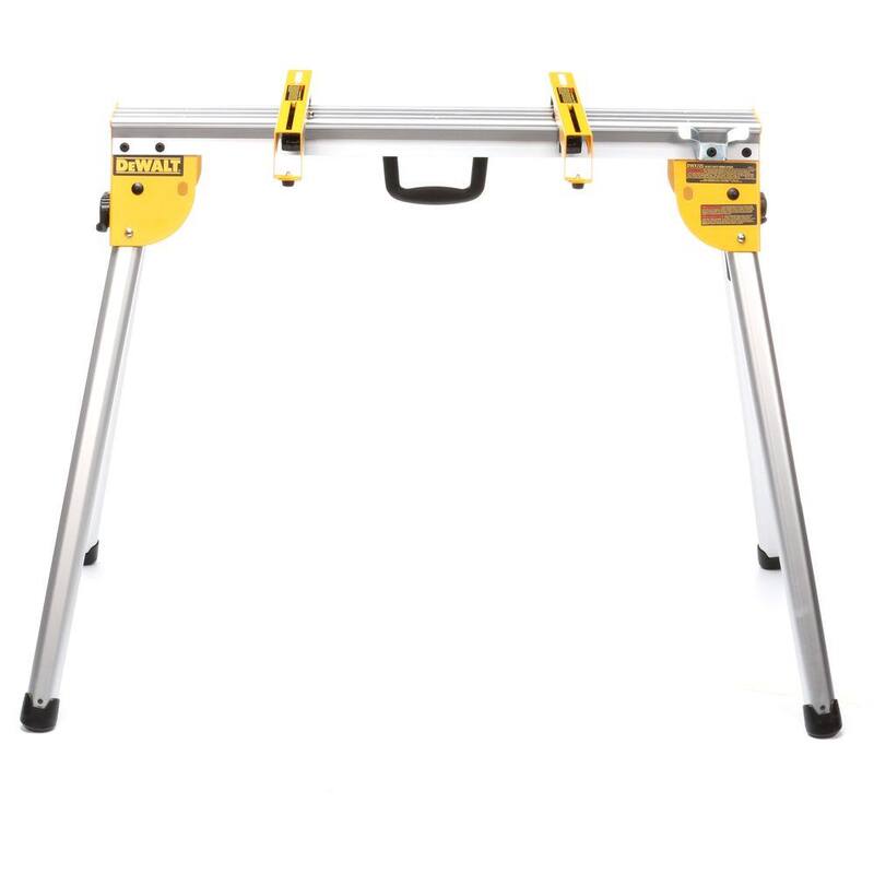 Sierra ingletadora compuesta de bisel simple DEWALT de 15 amperes y 12 pulgadas con soporte de trabajo resistente.