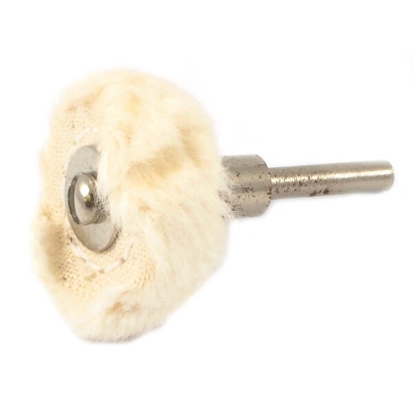 Forney Buffing Wheel, Cotton, 1 in x 1/8 in Shaft - 60203