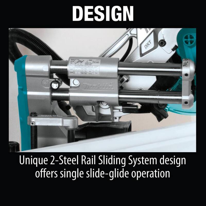 Sierra ingletadora compuesta deslizante de bisel doble de 10 pulgadas y 15 amperes con láser y base - LS1019LX