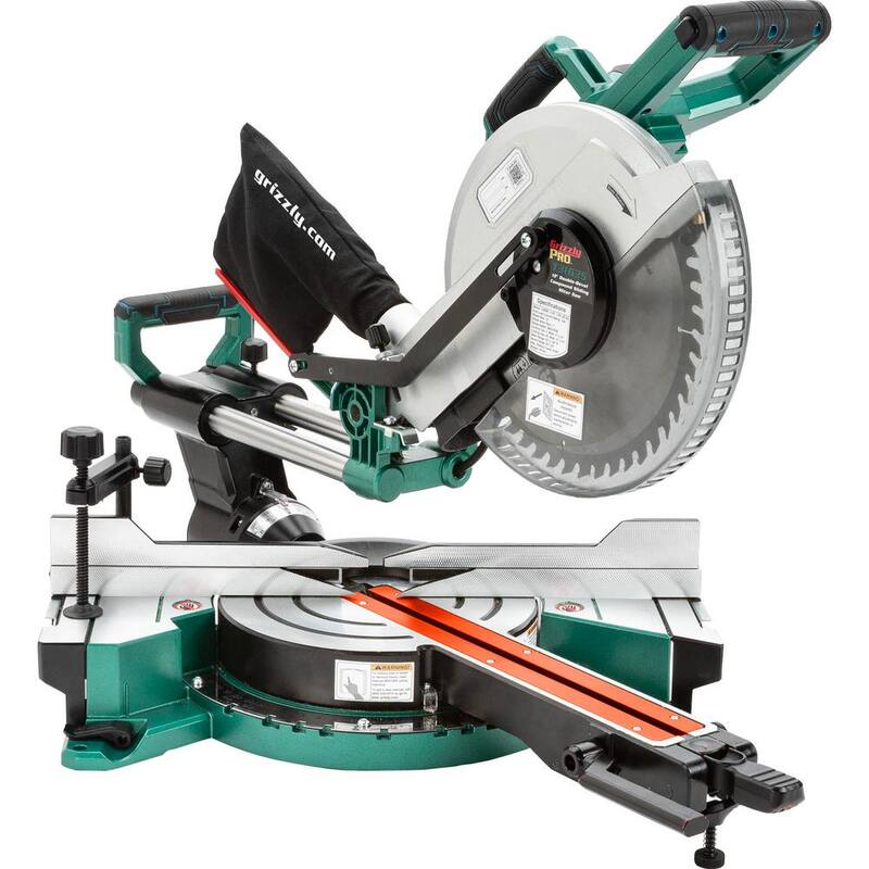 Sierra inglete compuesta deslizante de doble bisel de 12 pulgadas - T31635 de Grizzly Industrial