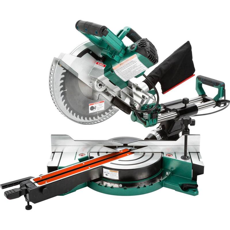 Sierra inglete compuesta deslizante de doble bisel de 12 pulgadas - T31635 de Grizzly Industrial