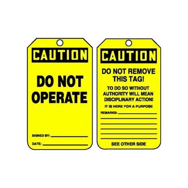 Accuform PF-Cardstock, 3-1/4 in Width, 1/4 in Height, , 25 PK - MDT610LTP
