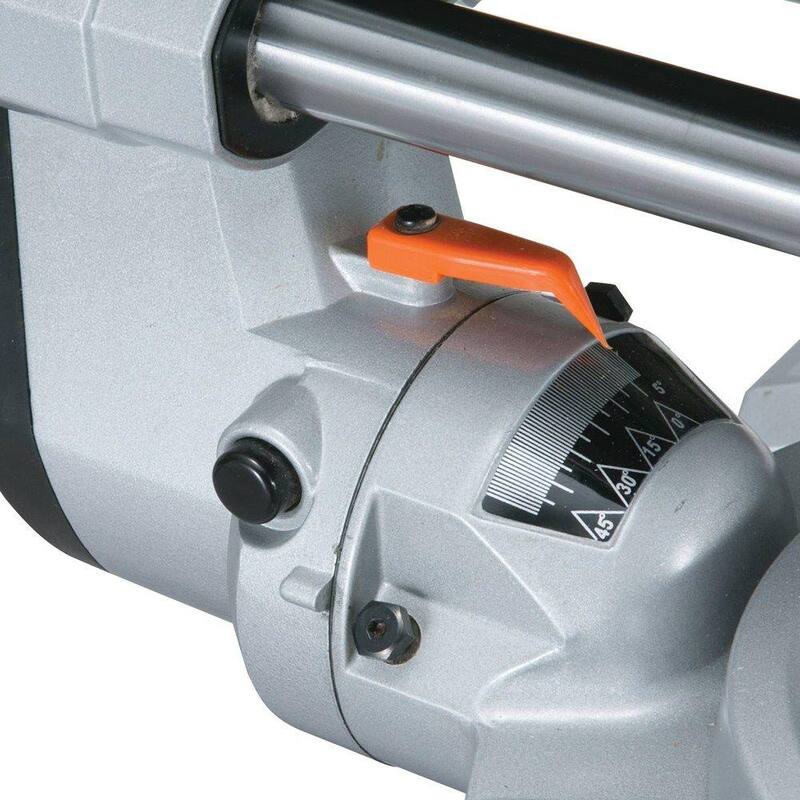 Sierra ingletadora compuesta deslizante de bisel único con freno eléctrico, arranque suave, luz LED y hoja de 48 dientes, de 10.5 amperes y 8-1/2 pulgadas - LS0815F