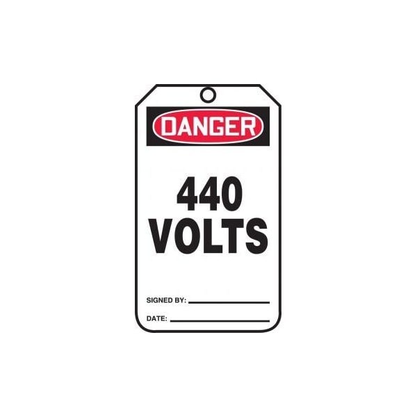 Accuform Danger, PF-Cardstock, 3-1/4 in Width, 1/4 in Height, , 5 PK - MDT174PTM