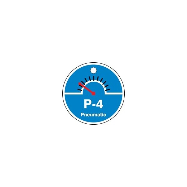 Accuform Energy Source ID Tag, P-4 PNEUMATIC, 2.5in x 2.5in, Adhesive Dura-Poly, 5PK - TDK704XVM