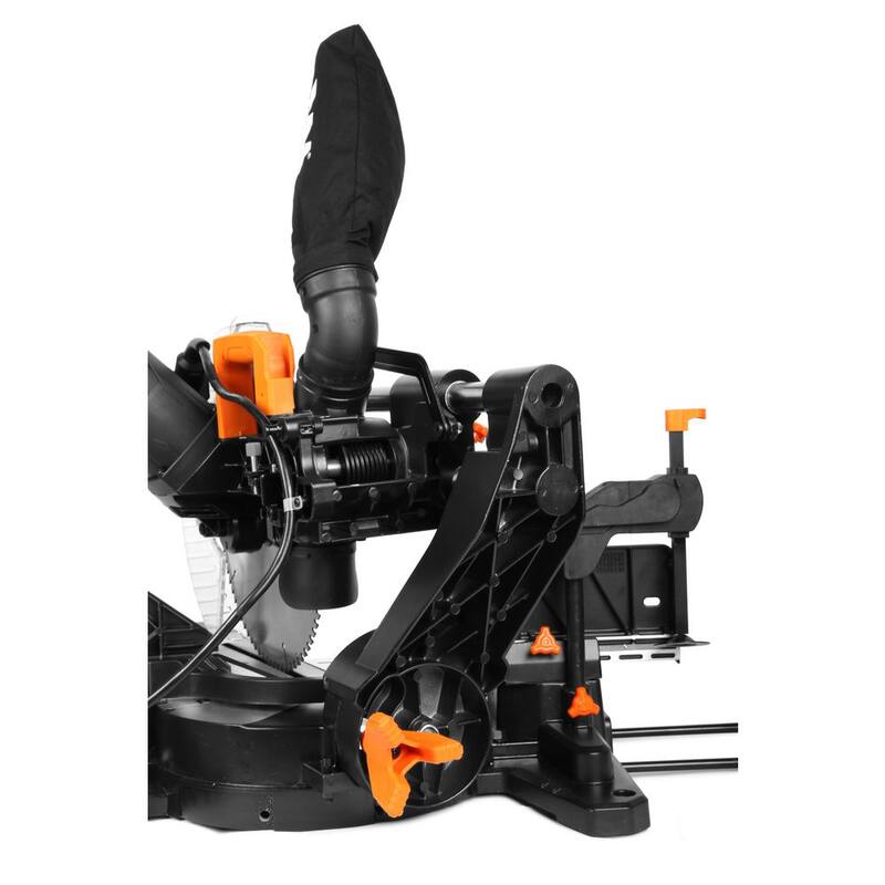 Sierra ingletadora compuesta deslizante de doble bisel de 12 pulgadas y 15 amperios WEN con línea de corte LED - MM1215